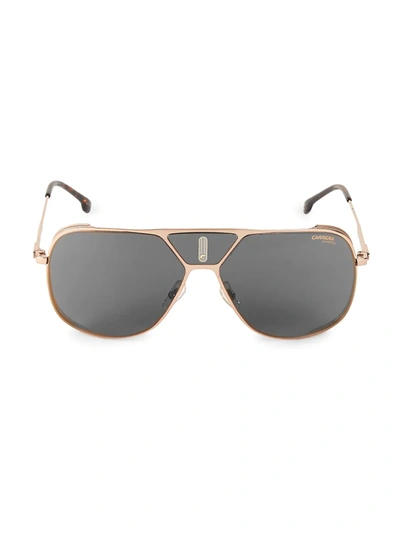 Carrera 99mm Mirrored Shield Sunglasses In Gold