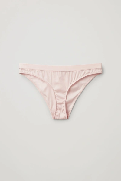 Cos Stretch-silk Knickers In Pink