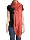 Agnona Women's Cashmere Fringed Scarf In Coral