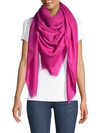 Agnona Women's Cashmere Fringed Scarf In Electric Pink
