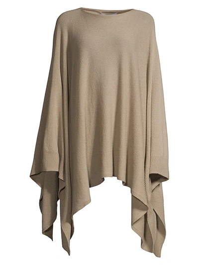 Agnona Cashmere-blend Travel Poncho In Brown