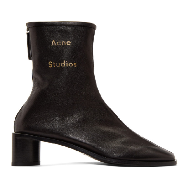 sale black leather ankle boots