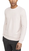 Theory Men's Riland Breach Crewneck Sweater In Pink Mist