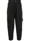 Givenchy Black Taffeta Cargo Pants