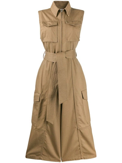 Ami Alexandre Mattiussi Patch Pocket Jumpsuit In Neutrals