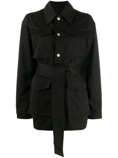 Ami Alexandre Mattiussi Patch Pockets Military Jacket In Black