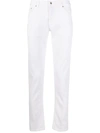 Dondup Mid-rise Skinny Fit Jeans In Bianco