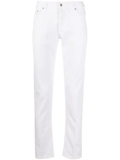 Dondup Mid-rise Skinny Fit Jeans In Bianco