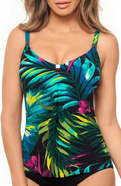 Amoressa By Miraclesuit Lauren Floral Underwire Tankini Top In Jungle