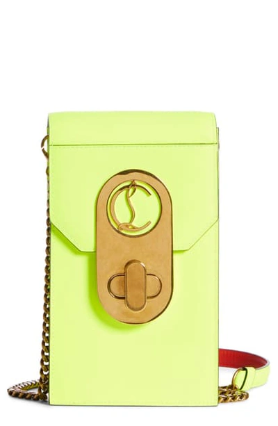 Christian Louboutin Elisa Leather Phone Crossbody Bag In Yellow