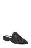 Band Of Gypsies Skipper Woven Loafer Mule In Black Woven Vegan Leather