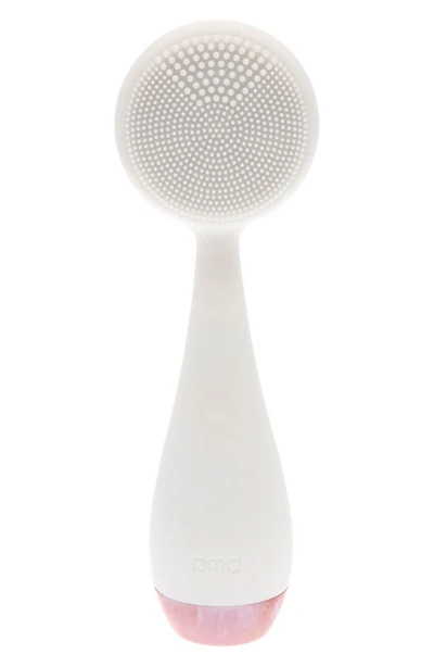 Pmd Pro Clean Rose Quartz Facial Cleansing Device In White