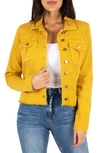 Kut From The Kloth Kara Fray Hem Denim Trucker Jacket In Mustard