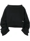 Dsquared2 Cocoon-sleeved Sweatshirt In Black