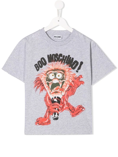 Moschino Kids' Boo T-shirt In Grey