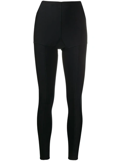 Ann Demeulemeester Panelled Seam Leggings In Black