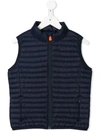Save The Duck Kids' Sleeveless Padded Gilet In Blue