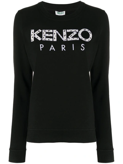 Kenzo Logo-appliqué Sweatshirt In Black