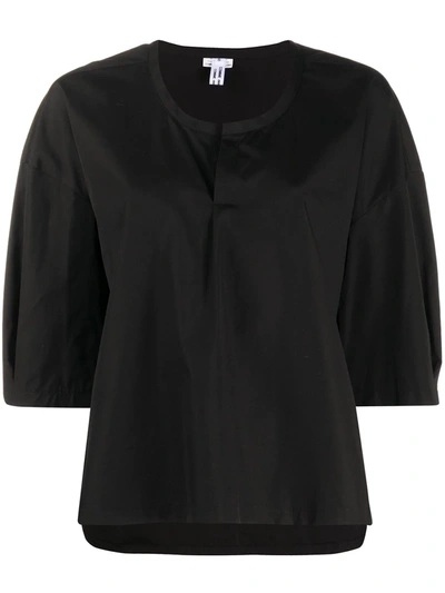 Comme Des Garçons Comme Des Garçons Oversized Half-sleeve Blouse In Black