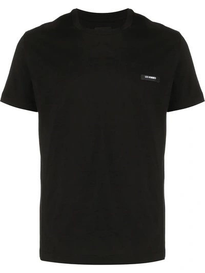Les Hommes Logo Patch T-shirt In Black