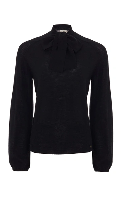 Temperley London Chime Knit Top In Black