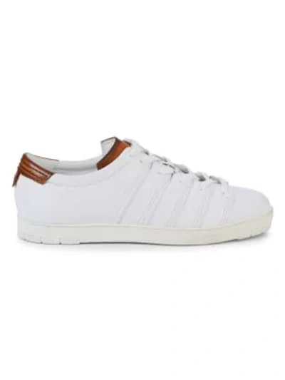 Corthay 90 Leather Low-top Sneakers In White