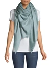 Agnona Women's Cashmere Fringed Scarf In Faded Blue