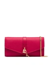 Chloé Aby Leather Clutch In Pink
