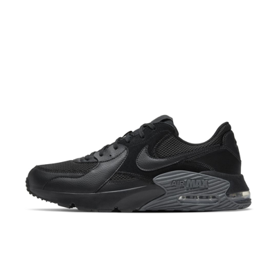 Nike Big Kids Air Max Excee Running Sneakers From Finish Line In Black/mtlc Silver-anthracite