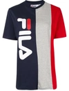 Fila Crew Neck Block Color Logo T-shirt In Multicolour