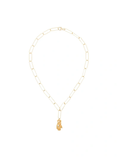 Alighieri Hand Of Protection Charm Gold-plated Necklace