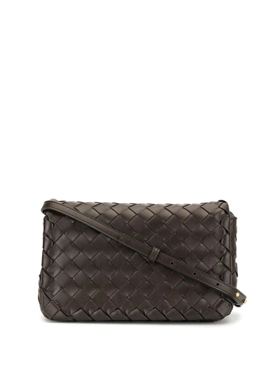 Bottega Veneta Intrecciato Weave Shoulder Bag In Brown