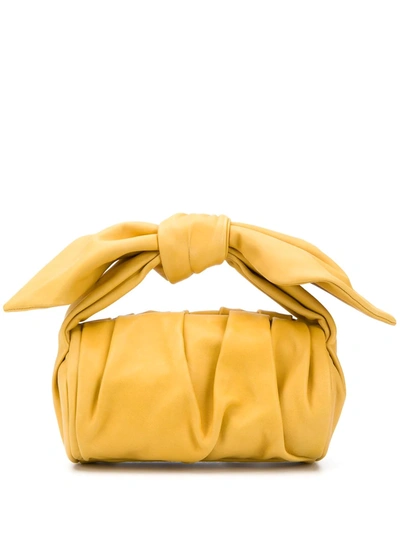 Rejina Pyo Nane Smooth Leather Top Knot Handle Bag In Ocre