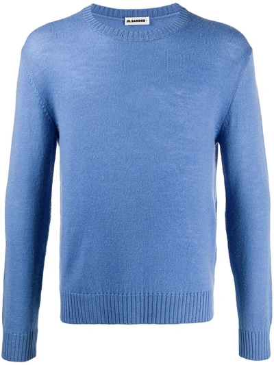 Jil Sander Knitted Jumper In Blue