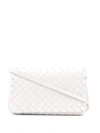Bottega Veneta Intrecciato Weave Shoulder Bag In White