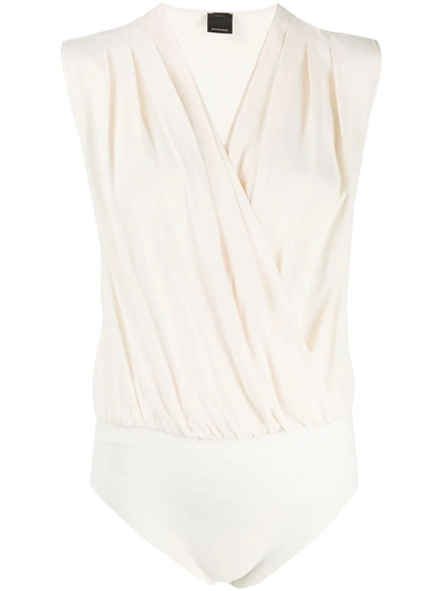 Pinko Sleeveless Wrap Style Body In White