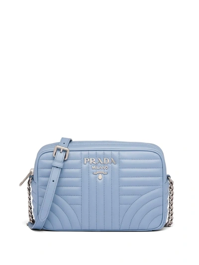 Prada Diagramme Shoulder Bag In Blue