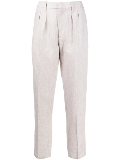 Dondup Straight Leg Trousers In Neutrals