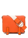 Loewe Grained Leather Military Belt Bag In Orange