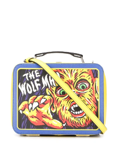 Moschino X Universal Wolfman Lunch Box In Blue