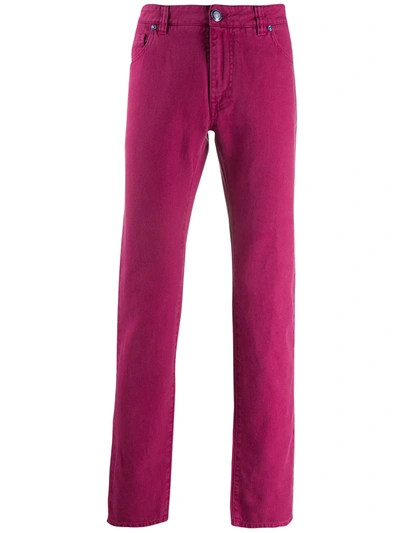Etro Straight Leg Jeans In Pink