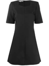 Stella Mccartney Square-neck Short Dress In Black