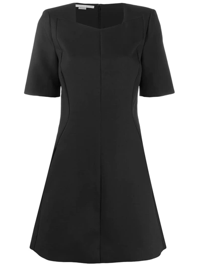 Stella Mccartney Square-neck Short Dress In Black