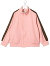 Fendi Kids' Logo Tape Track Jacket In Pink