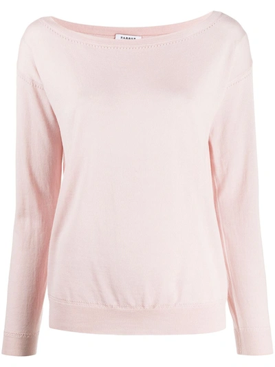 P.a.r.o.s.h Scoop Neck Knitted Top In Pink