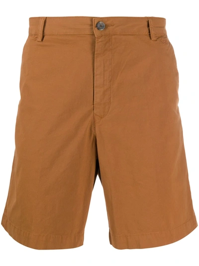 Kenzo Straight-leg Chino Shorts In Brown