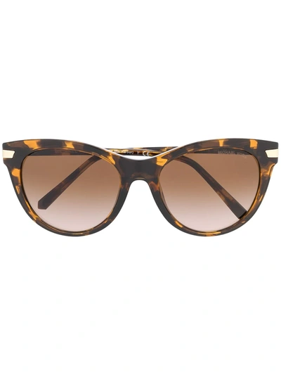 Michael Kors Tortoiseshell Effect Cat Eye Sunglasses In Brown