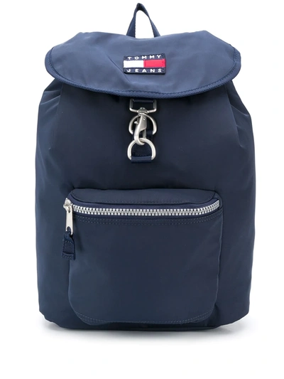 Tommy Hilfiger Drawstring Logo Backpack In Blue