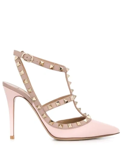 Valentino Rockstud 110mm Pumps In Pink