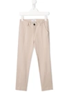 Paolo Pecora Kids' Straight Leg Trousers In Neutrals